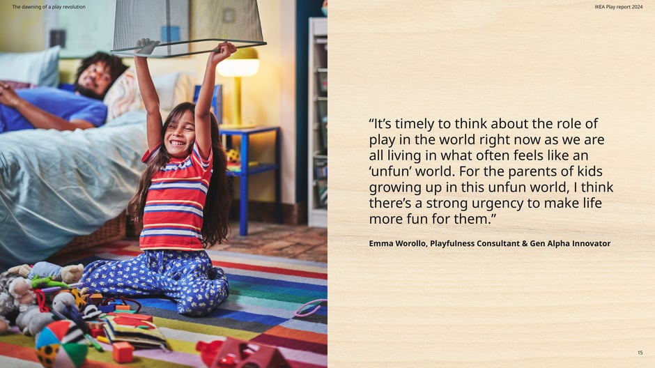 Role of play in an 'unfun' world