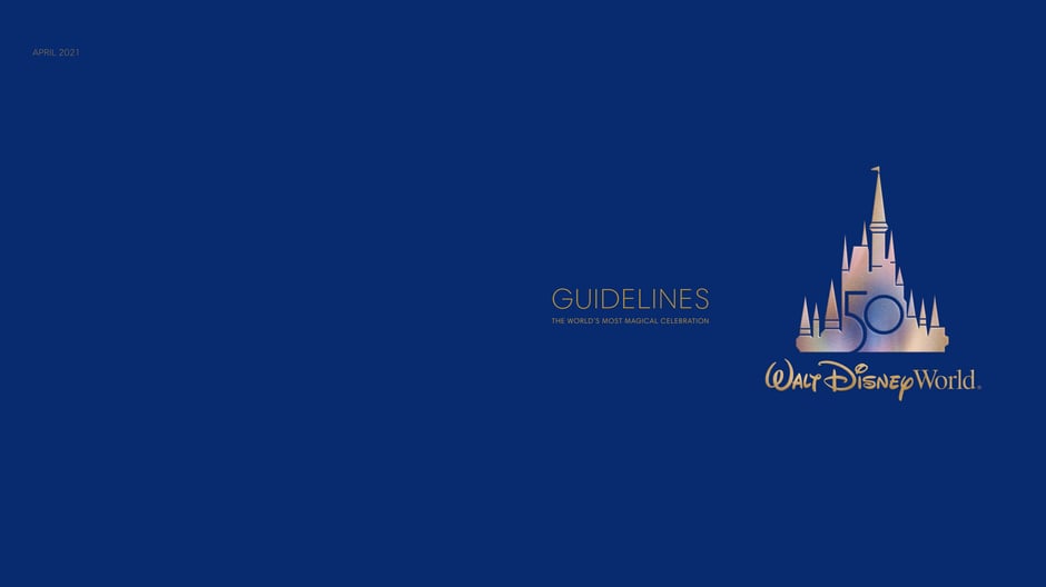 Walt Disney World Brand Guidelines 2021 — cover slide
