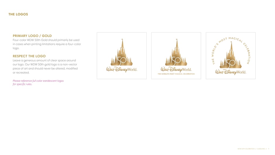 Primary gold logo applications