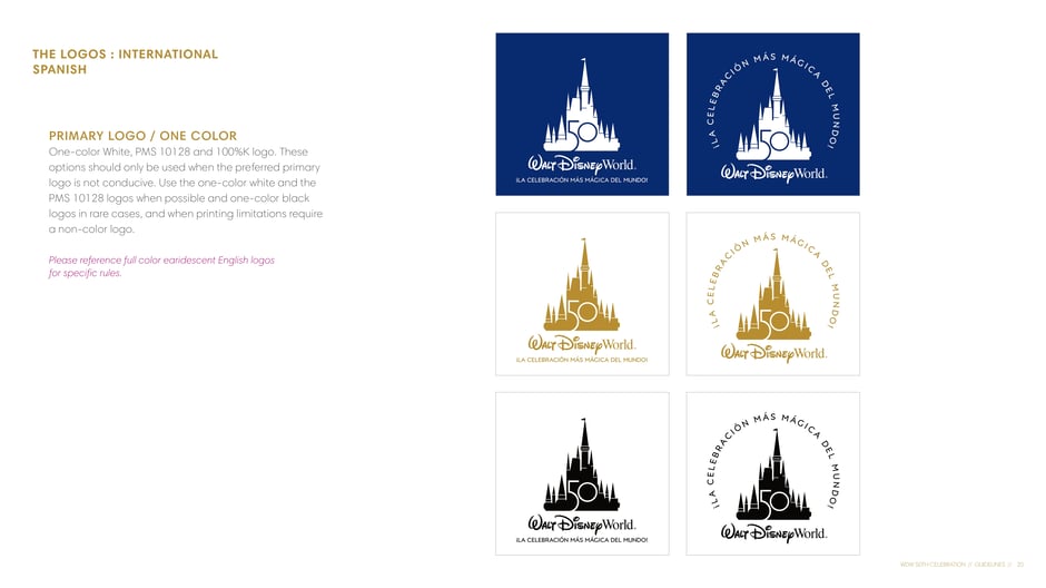 International: Spanish one-color logo options