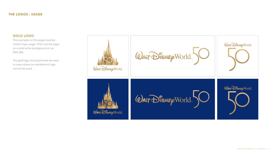 Gold logo: approved color and backgrounds