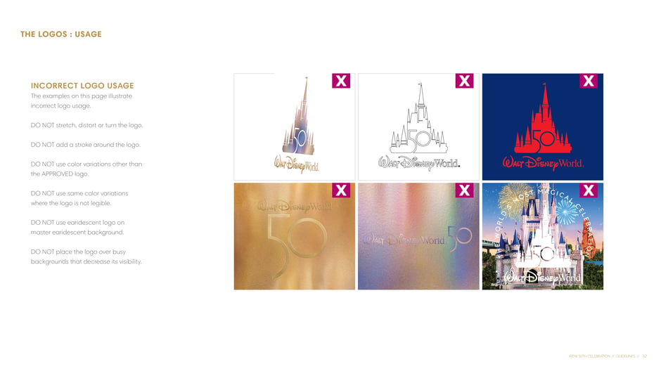 Incorrect logo usage examples