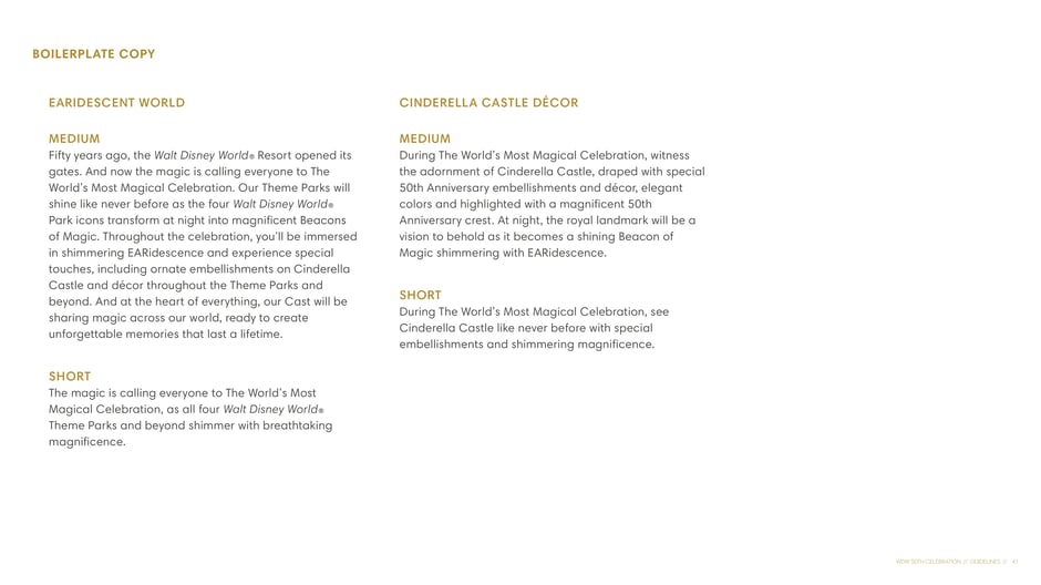 Boilerplate copy: Earidescent World & Cinderella Castle