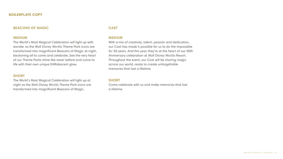 Boilerplate copy: Beacons of Magic & Cast