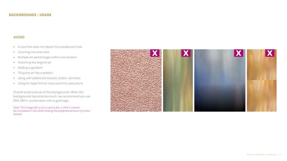 Backgrounds: avoid list and examples