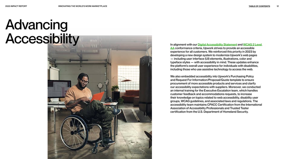 Aligned to WCAG 2.0 AA and a Digital Accessibility Statement