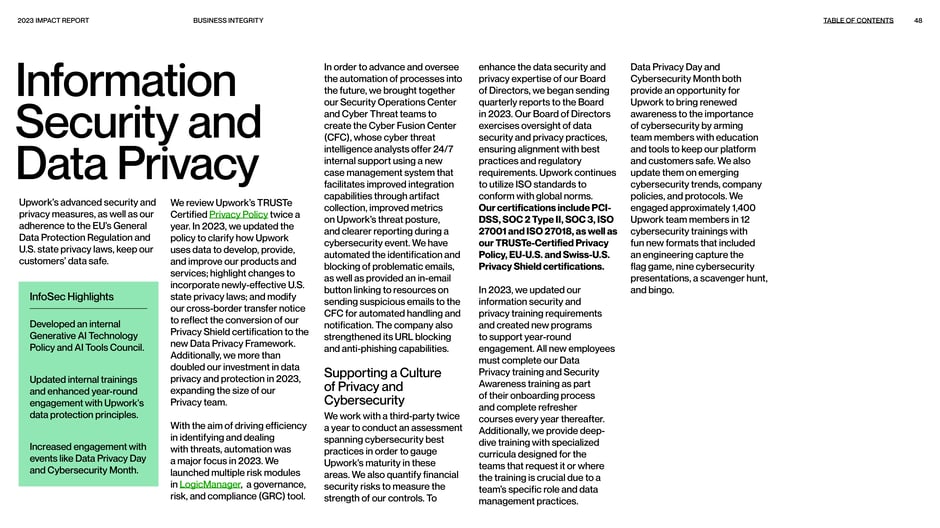 Information Security and Data Privacy