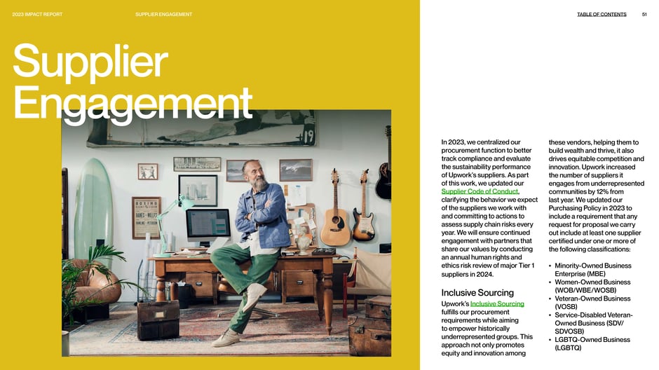 Supplier engagement and inclusive sourcing