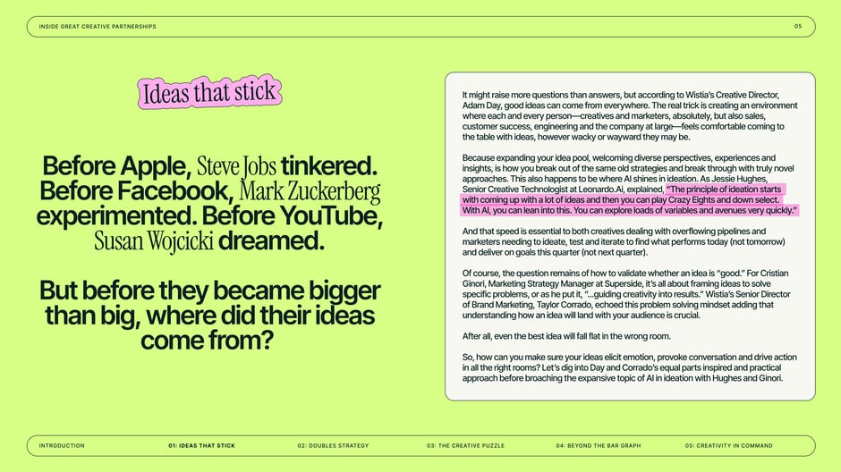 Ideas that stick: where big ideas begin