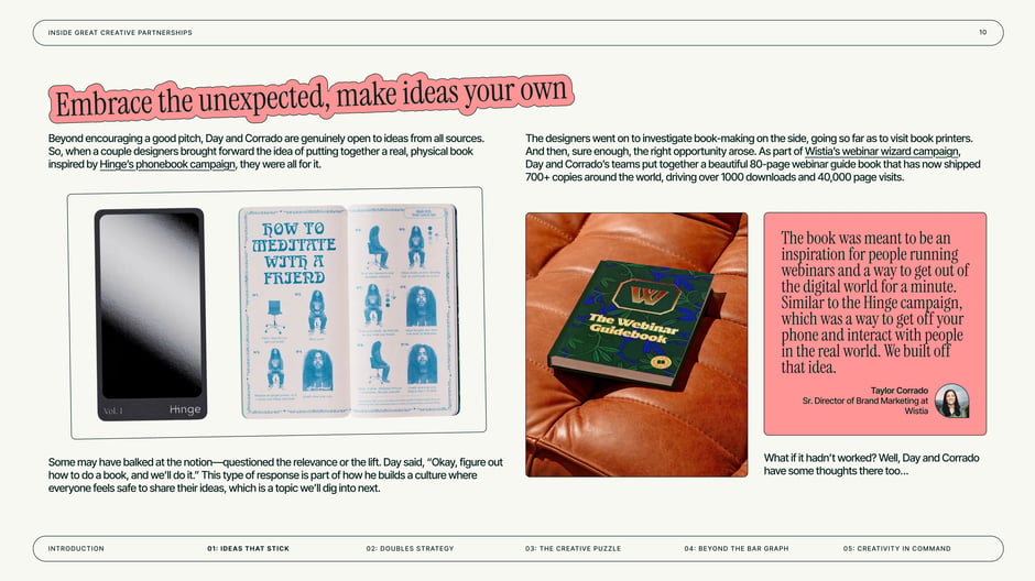 Embrace the unexpected: a guidebook case study