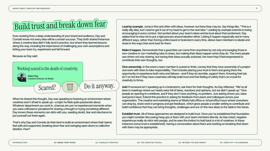 Build trust and break down fear