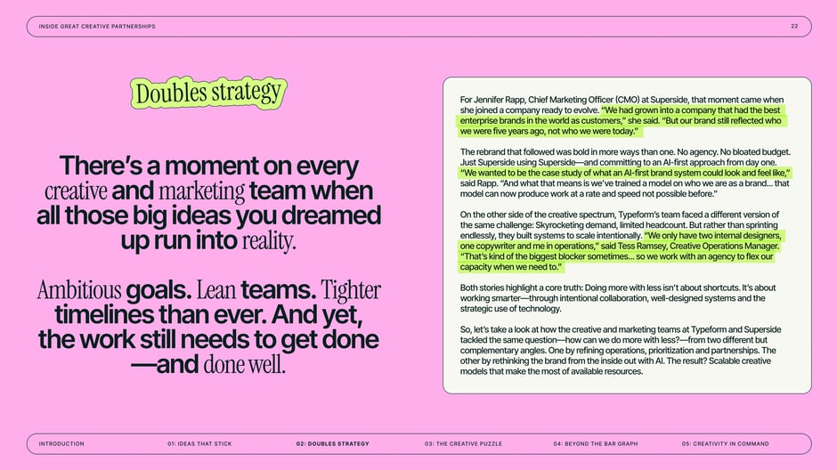 There’s a moment when creative and marketing meet reality