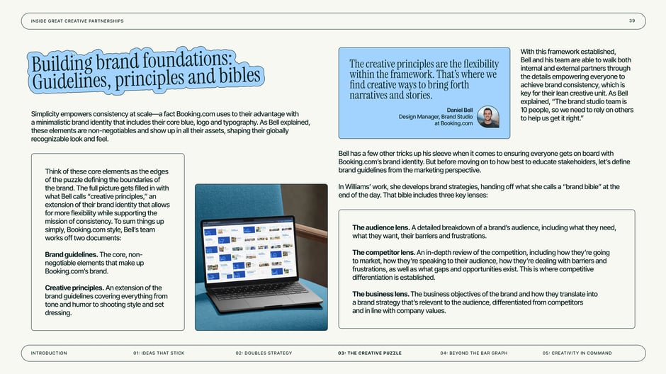 Building brand foundations: Guidelines, principles and bibles