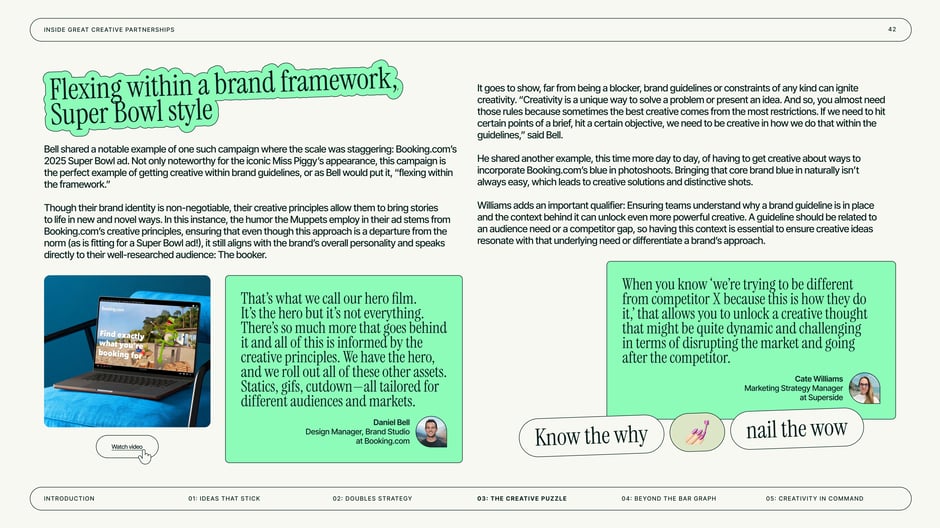 Flexing within a brand framework, Super Bowl style
