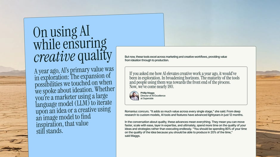 On using AI while ensuring creative quality