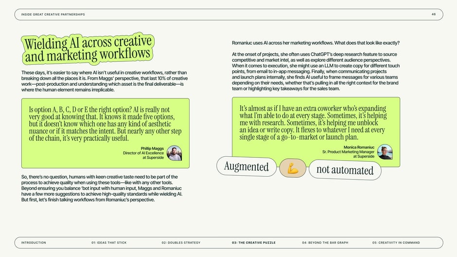 Wielding AI across creative and marketing workflows