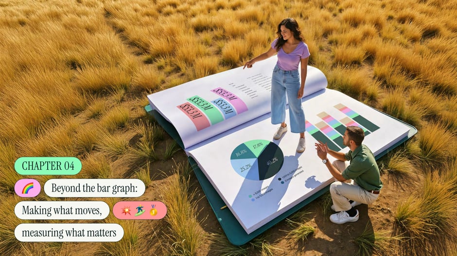 Beyond the bar graph: Making what moves, measuring what matters