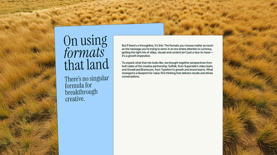 On using formats that land