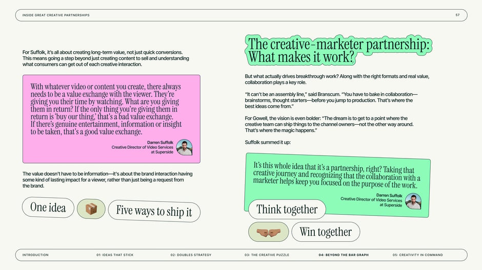 The creative–marketer partnership: What makes it work?