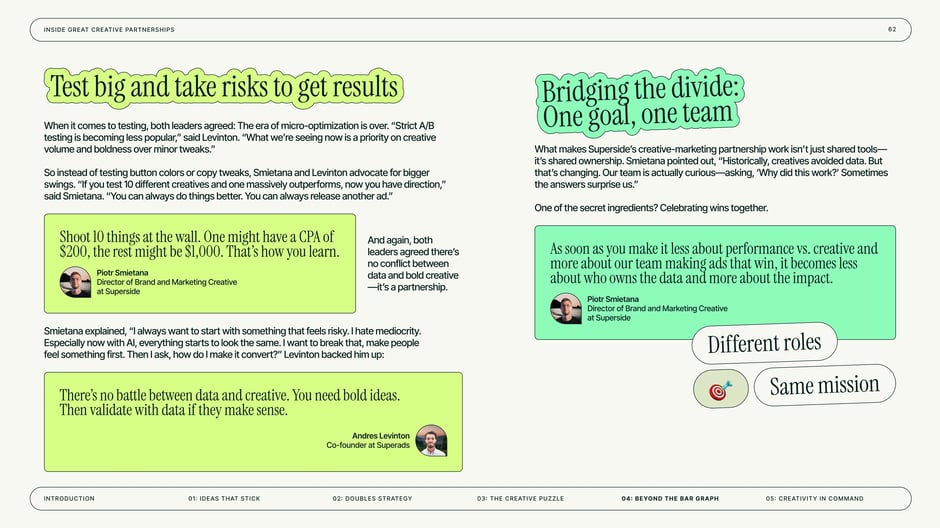 Test big and take risks to get results
