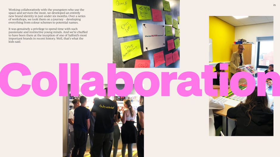 Working collaboratively with young people to develop brand identity