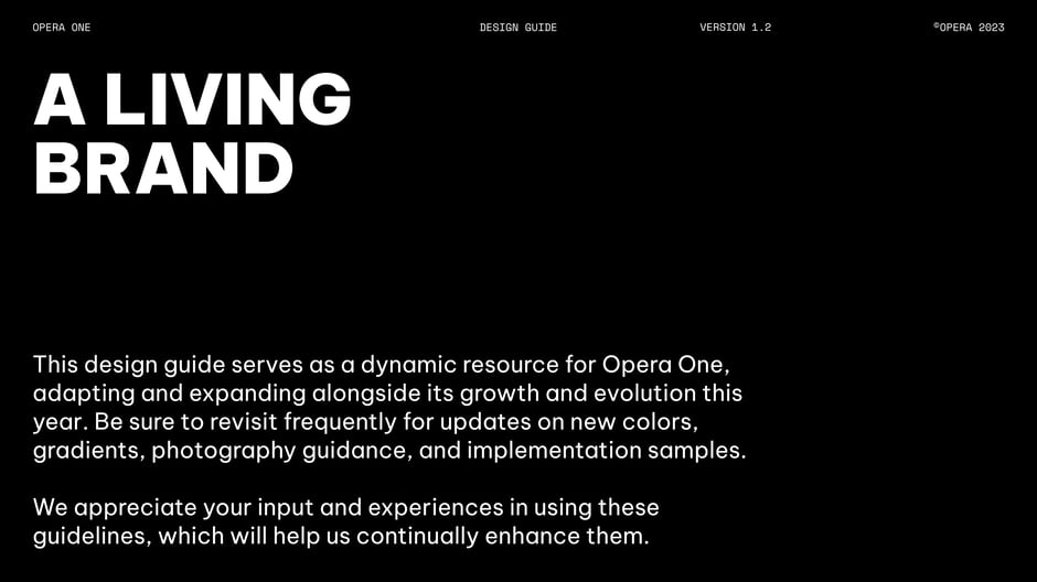 Opera One Design Guide 2023 — slide preview 2