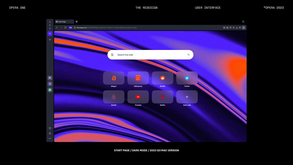 Start Page: Dark Mode (2023 Q3 Mac)