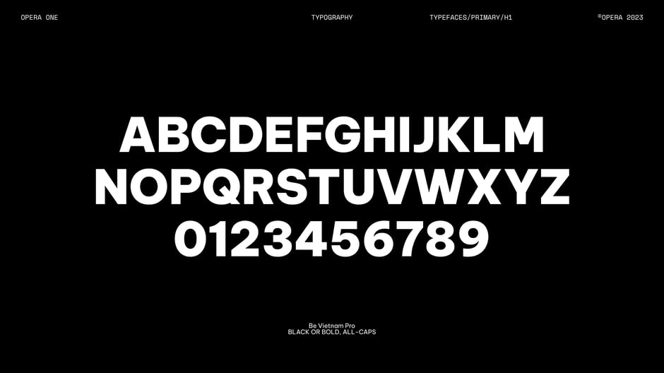 Primary H1 Specimen (Be Vietnam Pro, All-caps)
