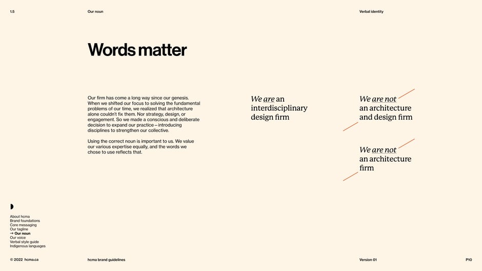 Clarifies the preferred noun for the firm:'an interdisciplinary design firm'