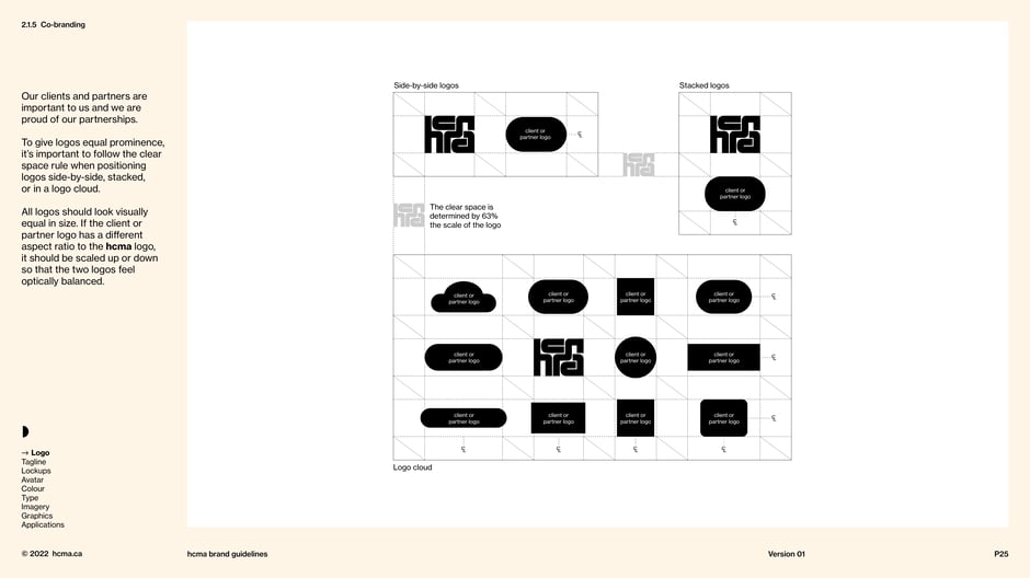 Co‑branding: scale logos for optical balance