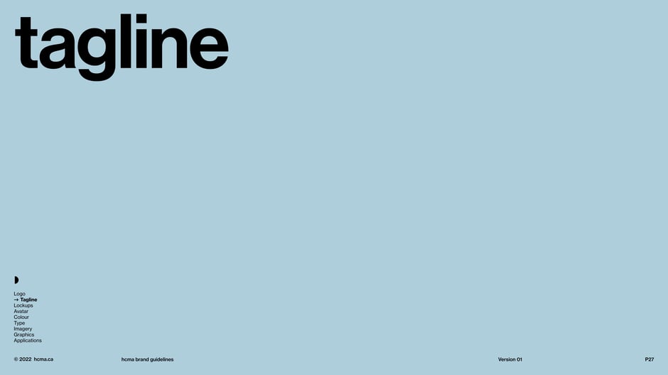 Tagline: section introduction
