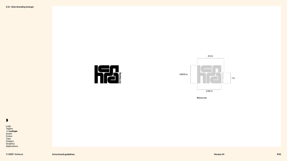 Solo‑branding lockups and minimum sizes