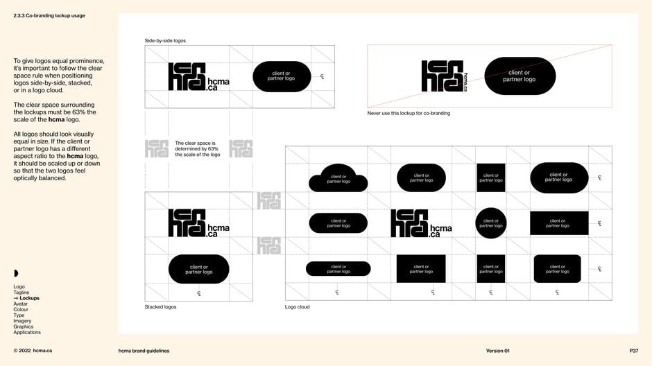 Co‑branding usage: clear space and visual parity