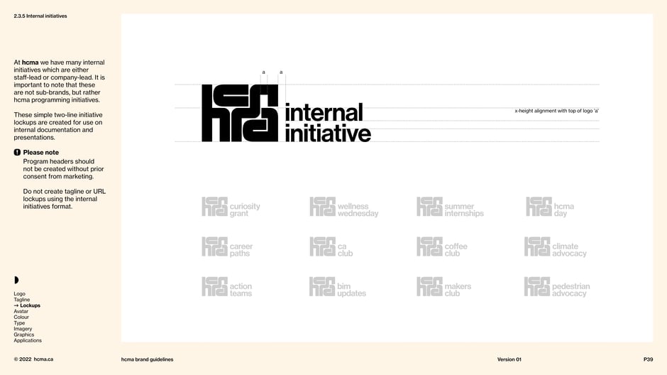 Internal initiative lockups (two‑line headers)
