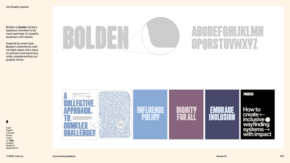 Bolden: hcma's tertiary graphic typeface