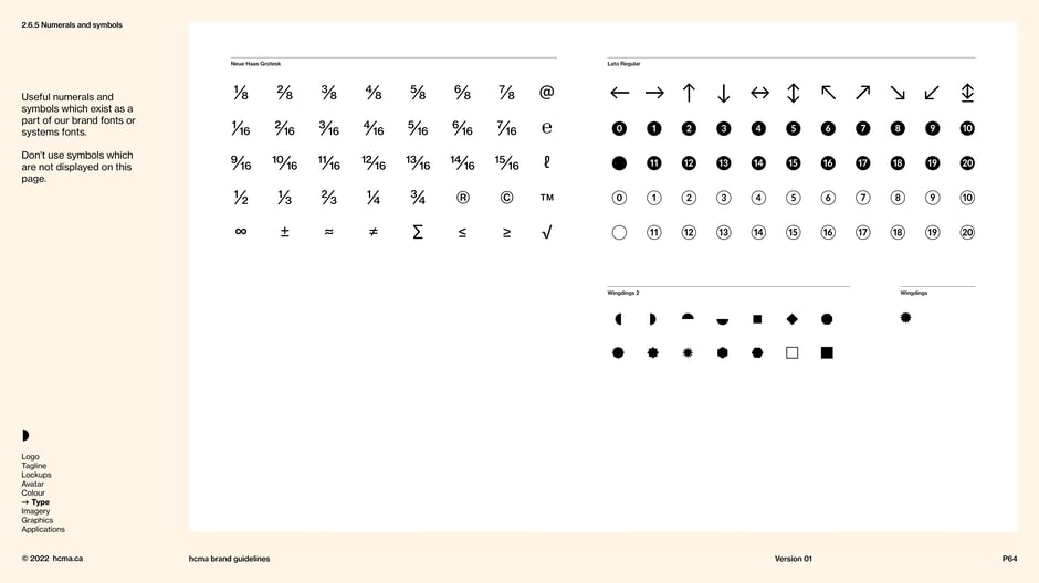 Numerals and symbols in brand fonts