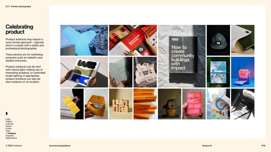 Product artefacts typically need a more formal, styled shoot