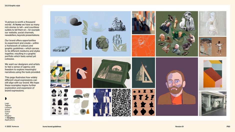 A varied graphic portfolio: collage, illustration, and pattern