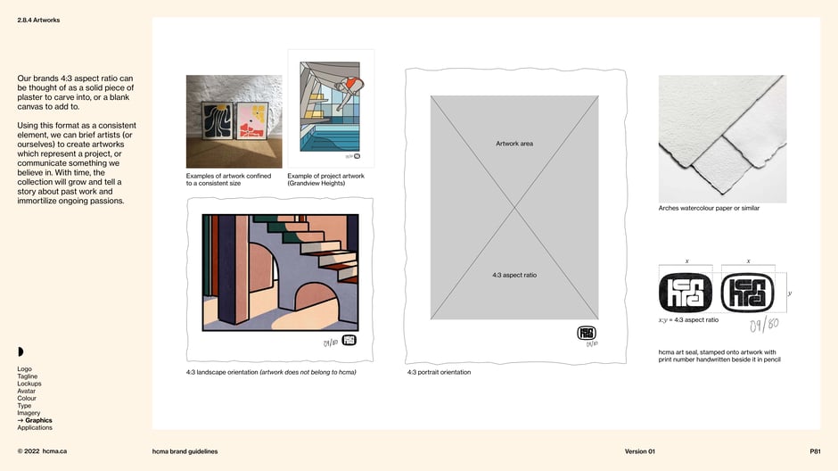Artwork confined to a 4:3 aspect ratio