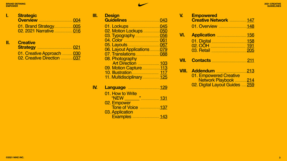 Nike Empower Creative Guidelines 2021 — slide preview 3