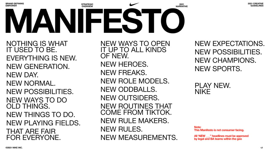 A rapid-fire manifesto that declares cultural change:new heroes, new routines