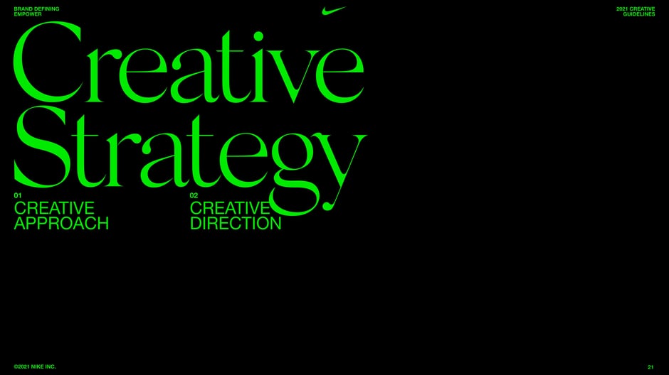 Creative Strategy: creative approach and direction