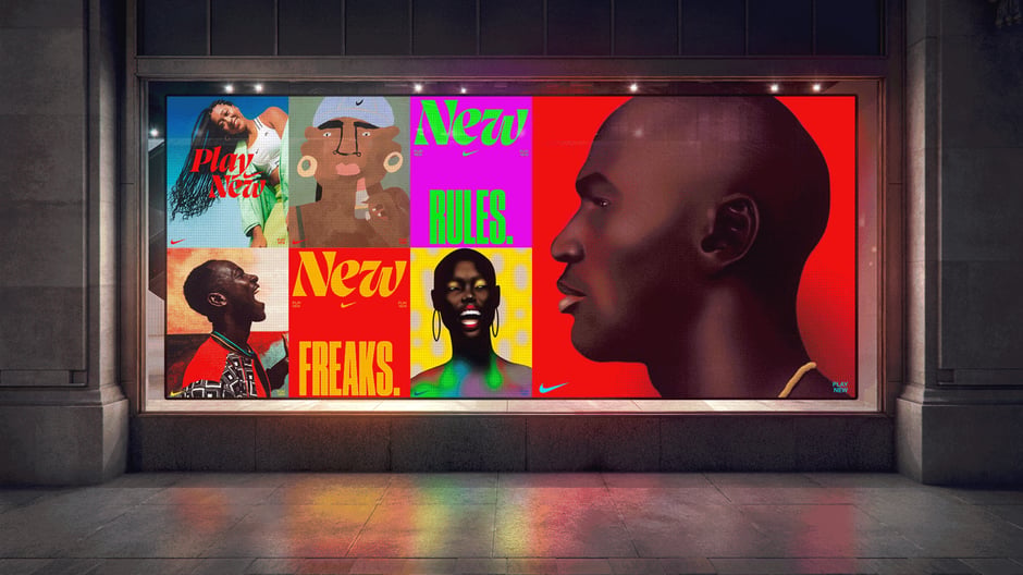 Mosaic billboard for large-format display
