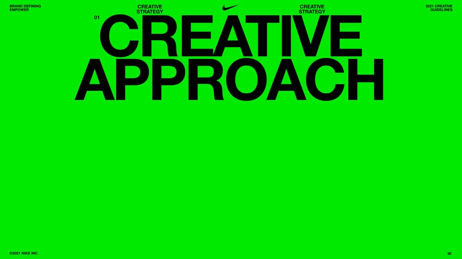 Opens the 'Creative Approach' section to define tone, talent selection