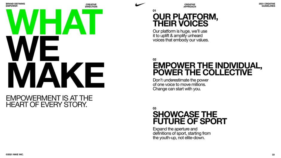What we make: platform amplification, individual empowerment, future sport