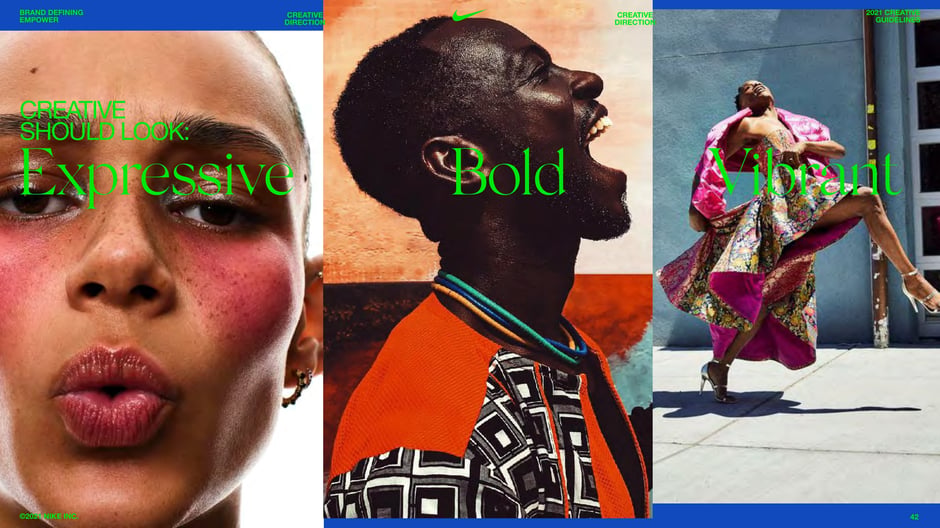 Creative should look: Expressive · Bold · Vibrant