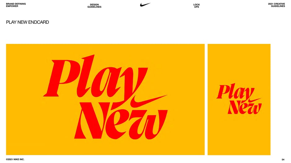 Endcard lockup that pairs the 'Play New' wordmark