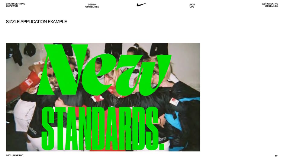 Application of the 'New' headline and condensed modifier copy
