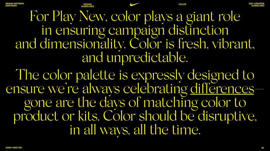 Color ensures campaign distinction and dimensionality