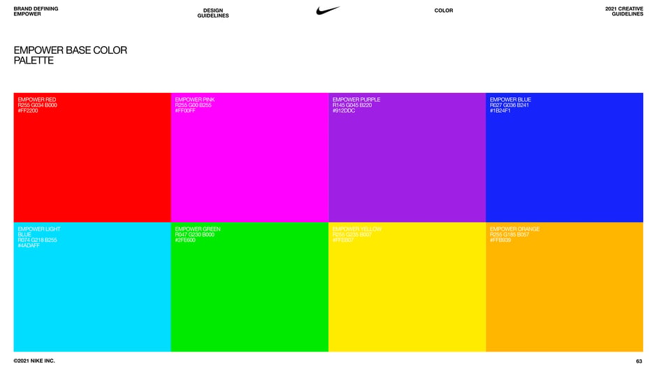 Empower base color palette